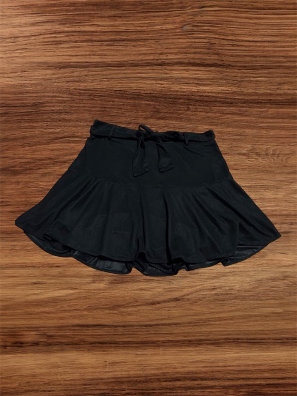 &merci Black Circle Skirt with Self-Tie Waist Size Large